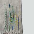 ivory rose linen scarf