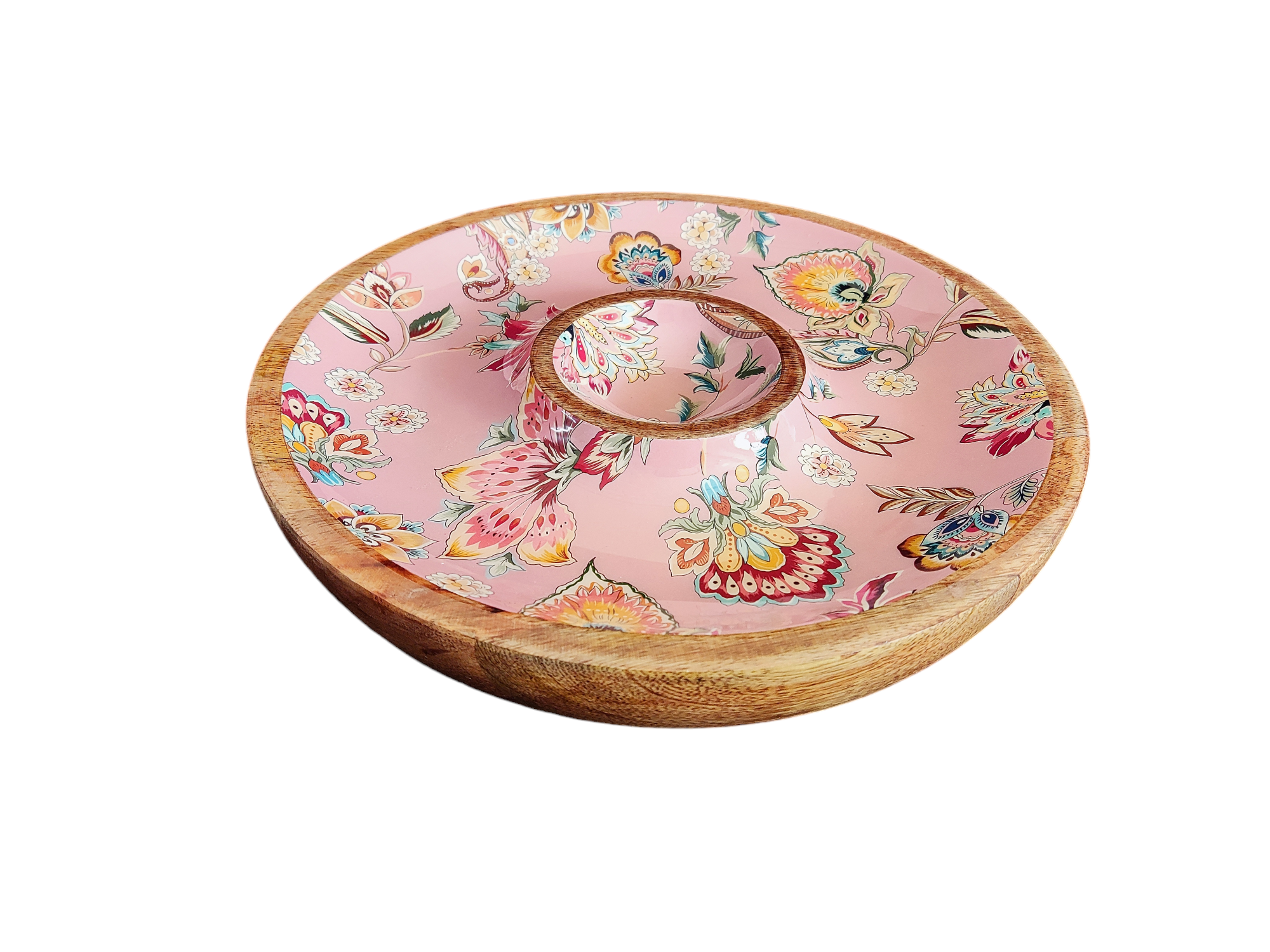 Chip & Dip Platter - Pink Paisley Collection