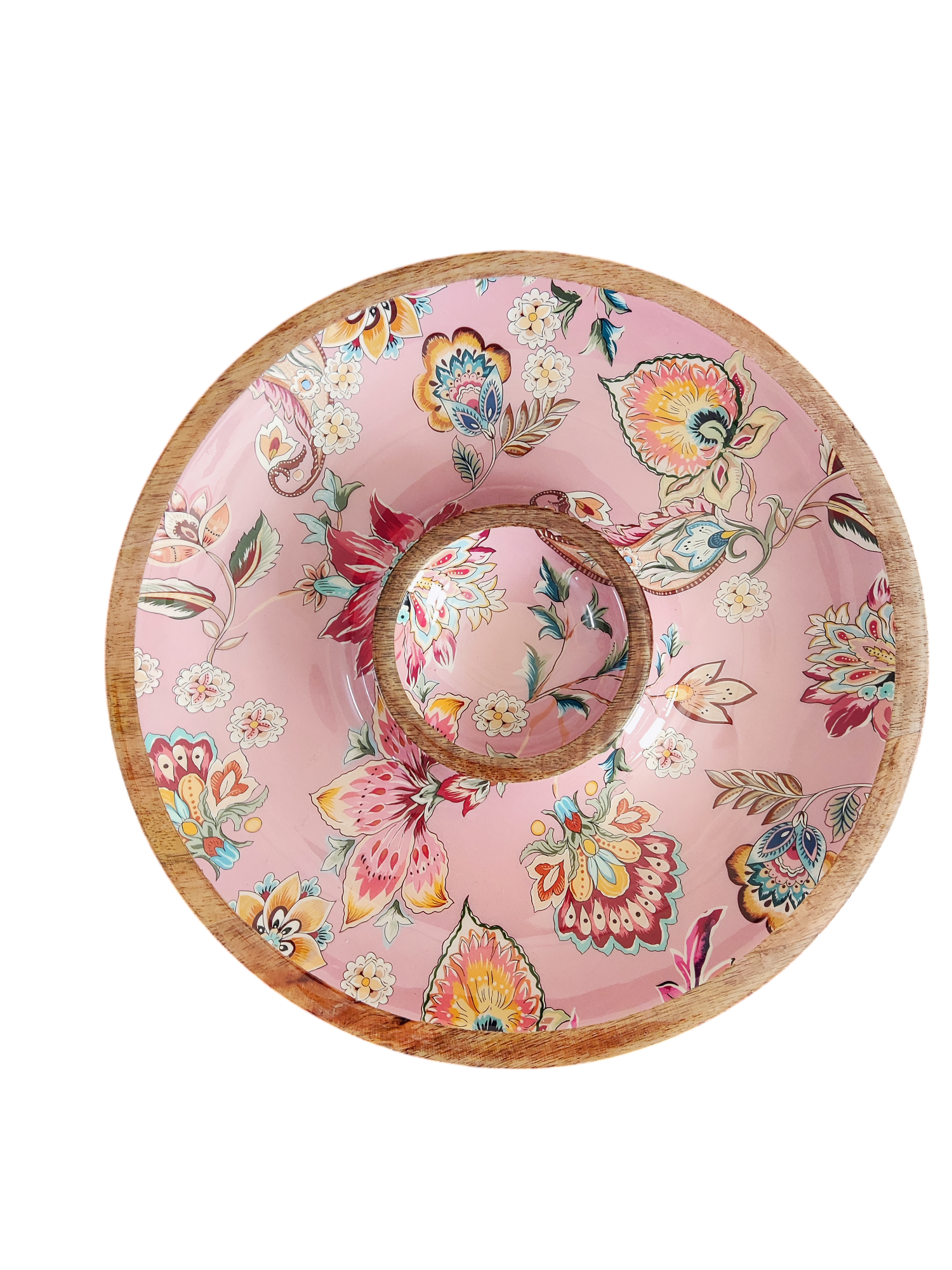 Chip & Dip Platter - Pink Paisley Collection