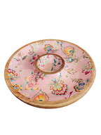 Chip & Dip Platter - Pink Paisley Collection