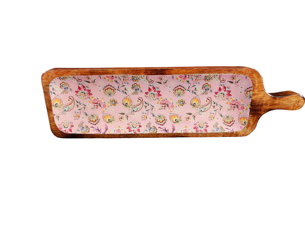 Bat Shaped Platter - Pink Paisley Collection