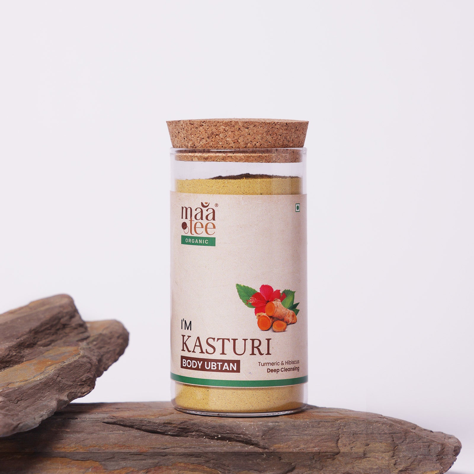 I'm Maatee Organic Kasturi Skin Ubtan 
Deep Cleansing & Natural Skin Lightening with Hibiscus + Fenugreek