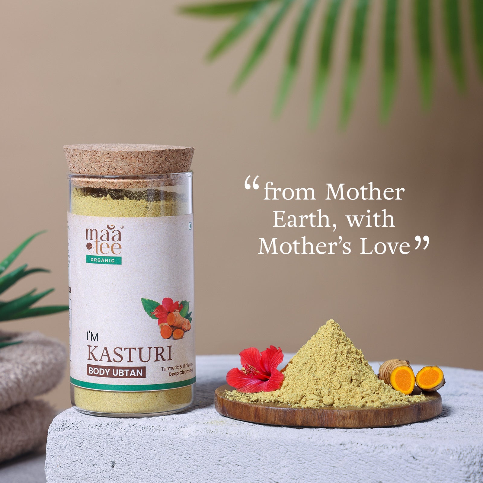 I'm Maatee Organic Kasturi Skin Ubtan 
Deep Cleansing & Natural Skin Lightening with Hibiscus + Fenugreek