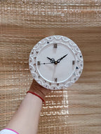 Kutch Lippan Mud & Mirror Work Wall Clock Round Small