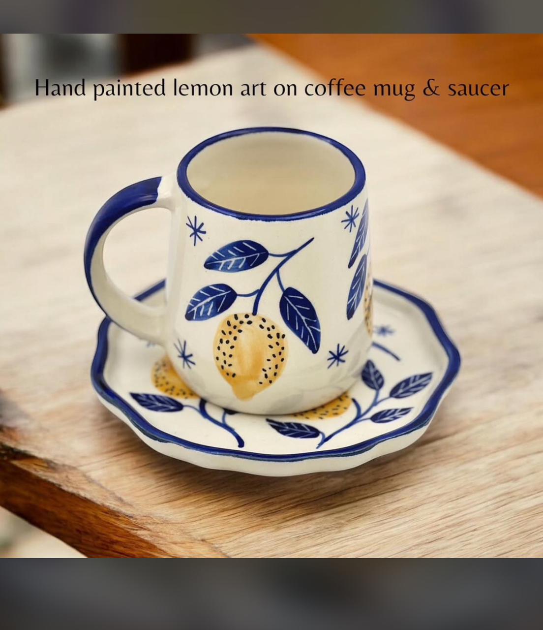 Lemom Art Mug & Snack Plate