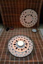 Kutch Lippan Mud Work Tealight Holder Set of 2