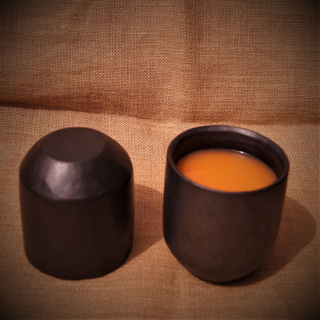 Longpi Black Pottery Tumbler Large Set of 2