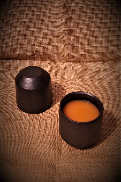 Longpi Black Pottery Tumbler Large Set of 2