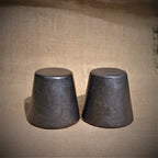 Longpi Black Pottery Tumblers Trapezium Small Set of 2