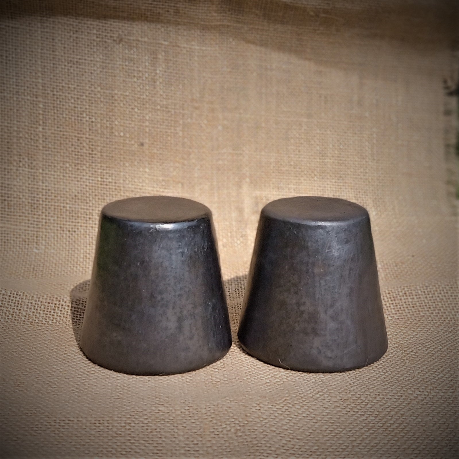 Longpi Black Pottery Tumblers Trapezium Small Set of 2