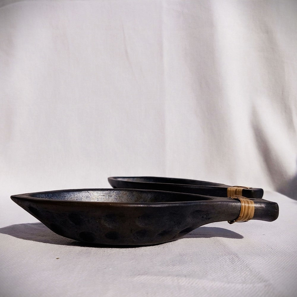 Longpi Black Pottery 'Matsya' Serving Bowl