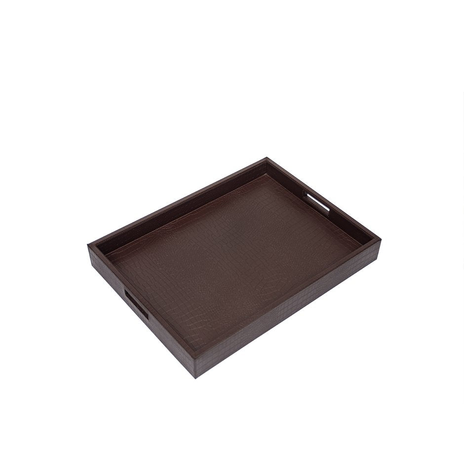 Luxumbourg table organiser tray brown