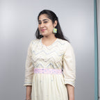 Blush Embroidered Belt