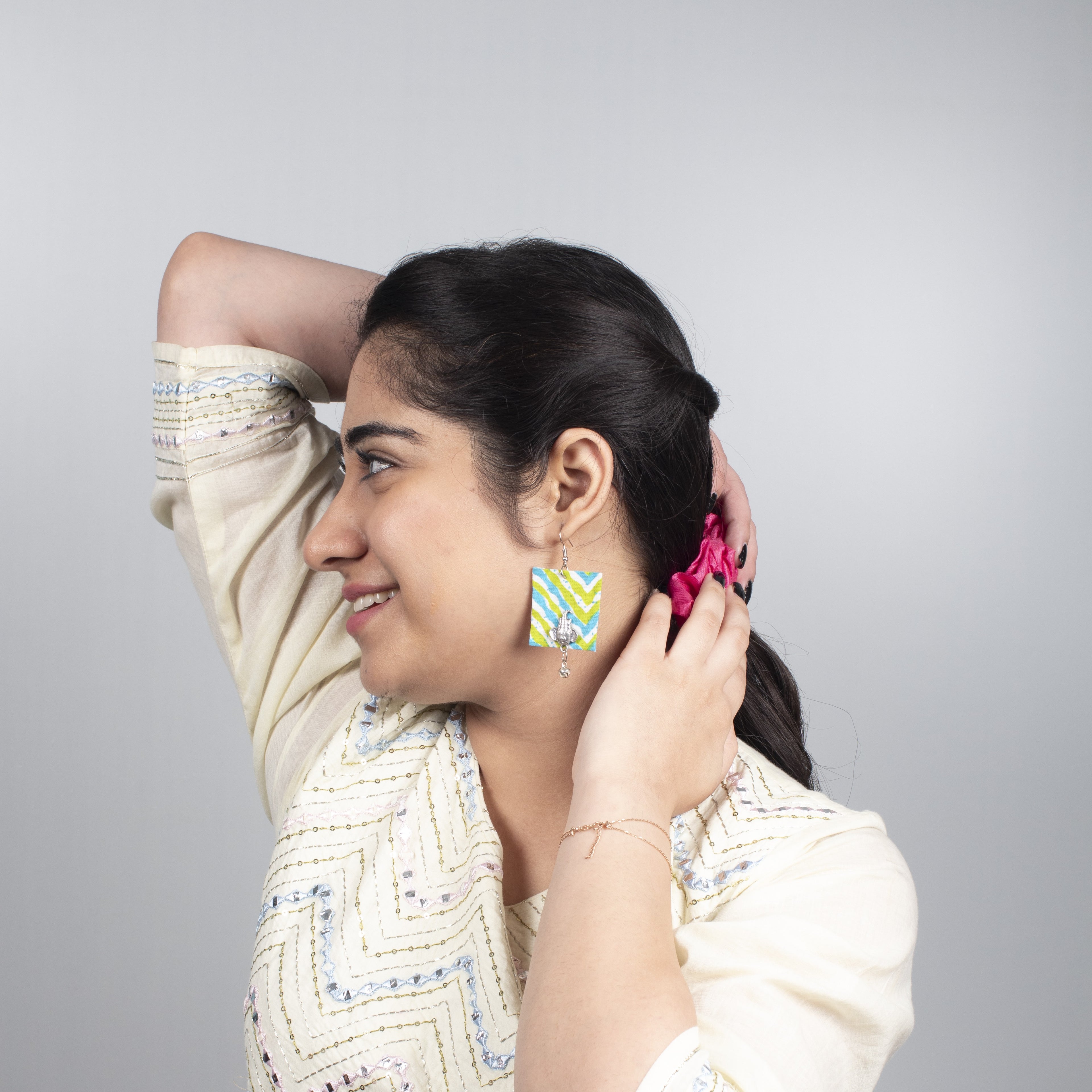 Minty Lemonade Handmade Earrings