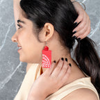 Cranberry Handpainted Earrings