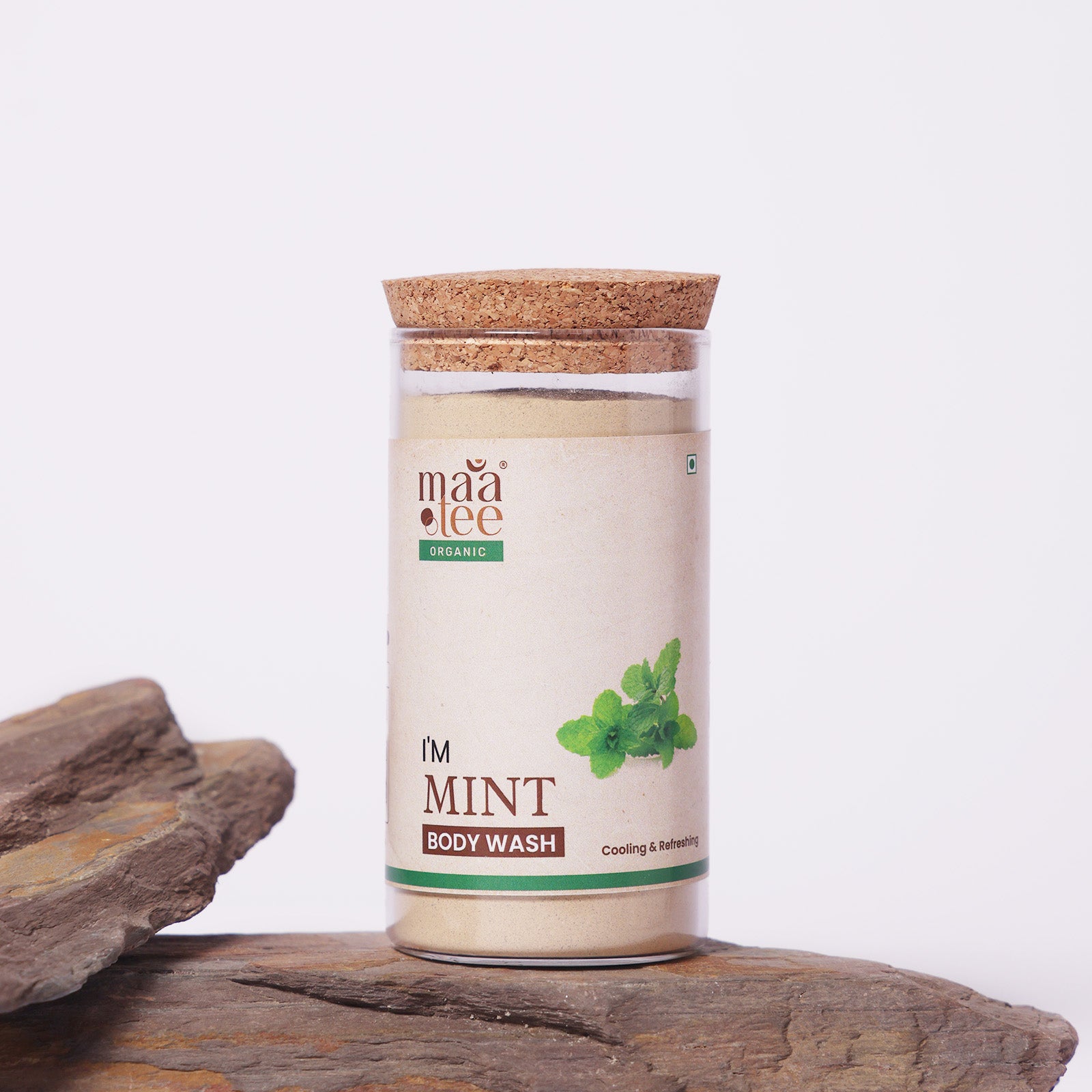 I'm Maatee Organic Mint Body Wash Powder 
Cooling & Refreshing with Multani Mitti + Pomegranate