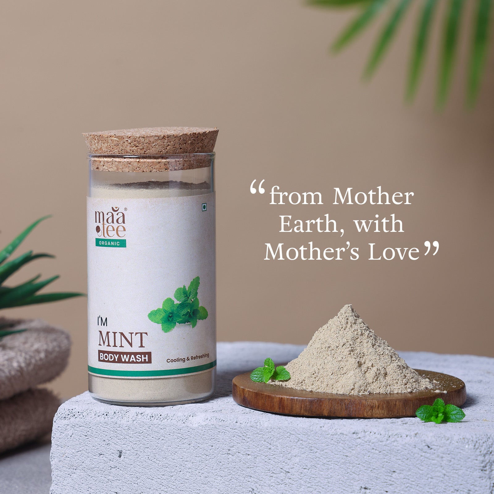 I'm Maatee Organic Mint Body Wash Powder 
Cooling & Refreshing with Multani Mitti + Pomegranate