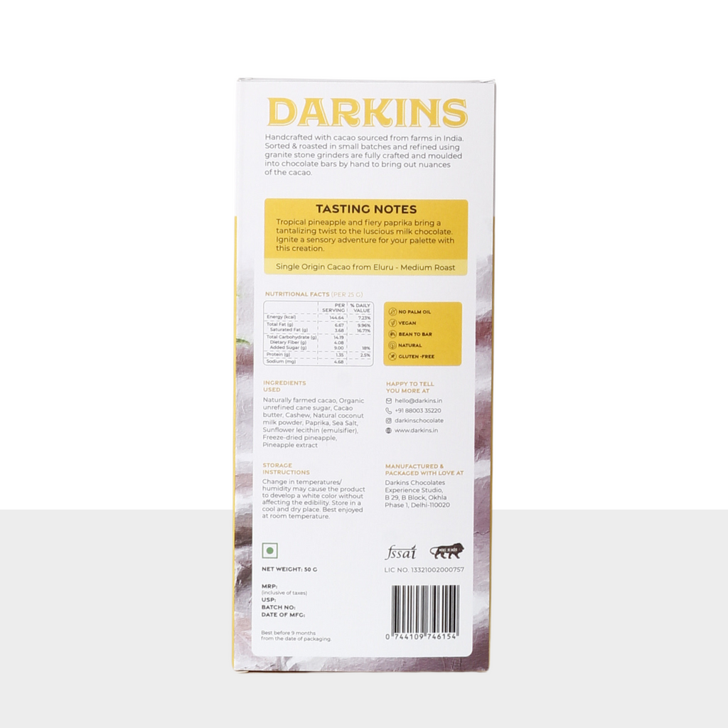 Vegan Mylk Chocolate with Pinnaple Paprika