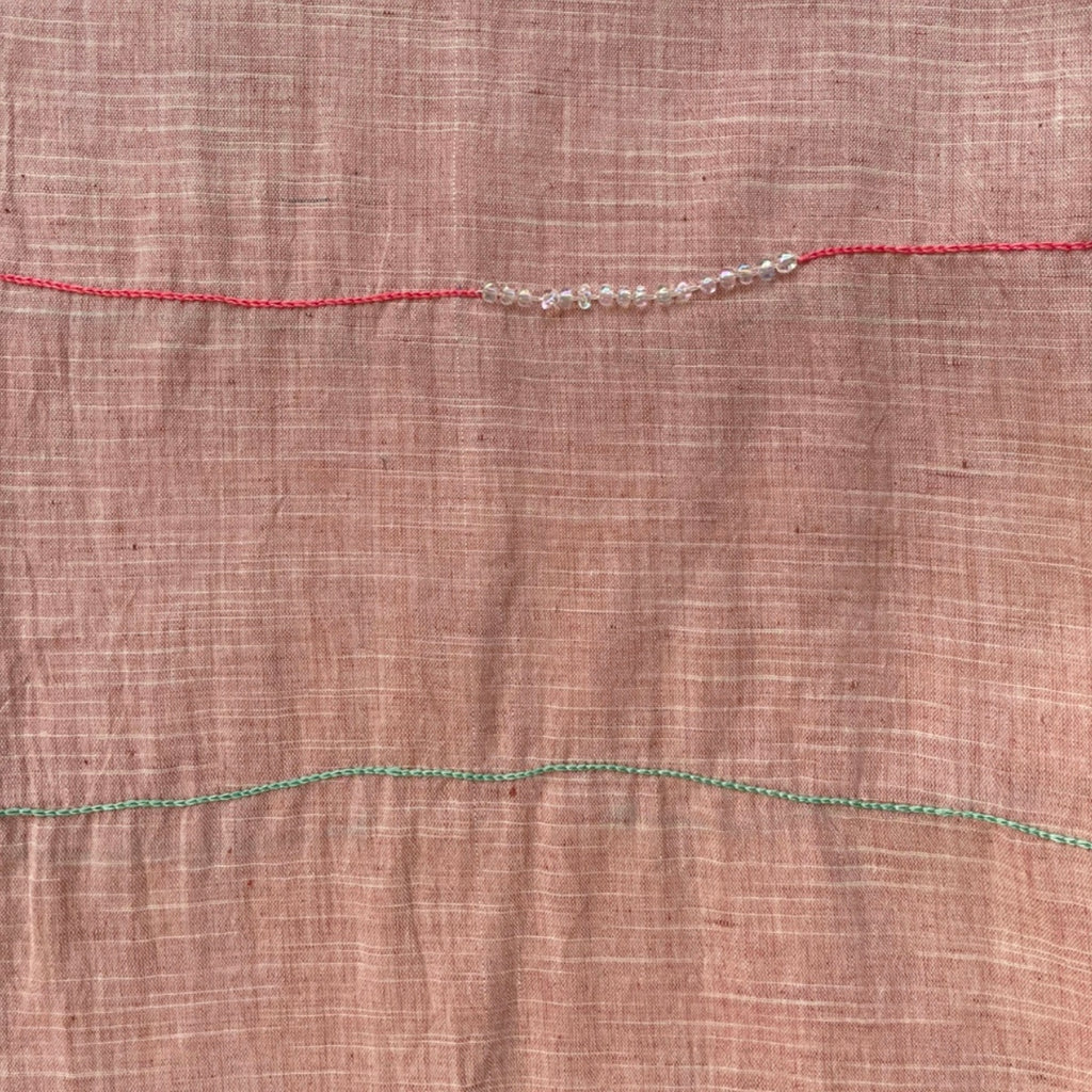 peony linen scarf