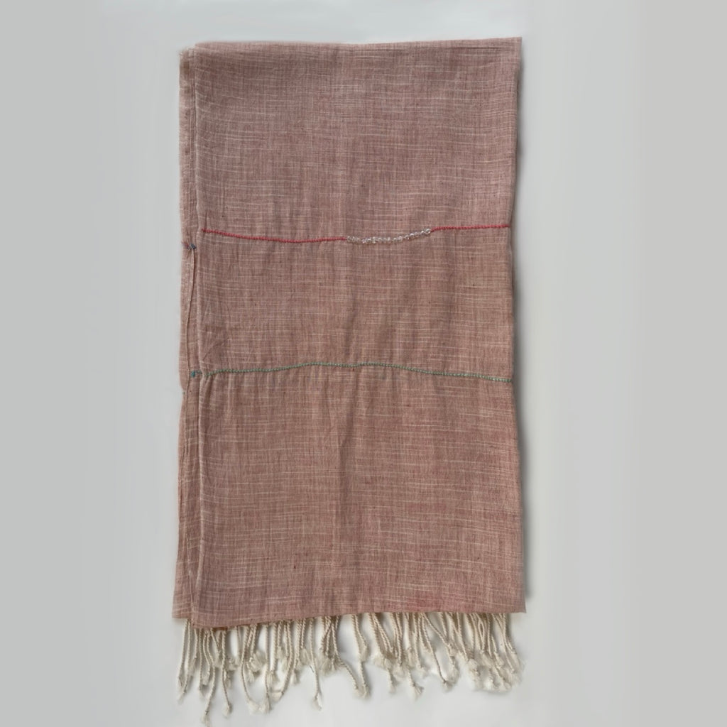 peony linen scarf