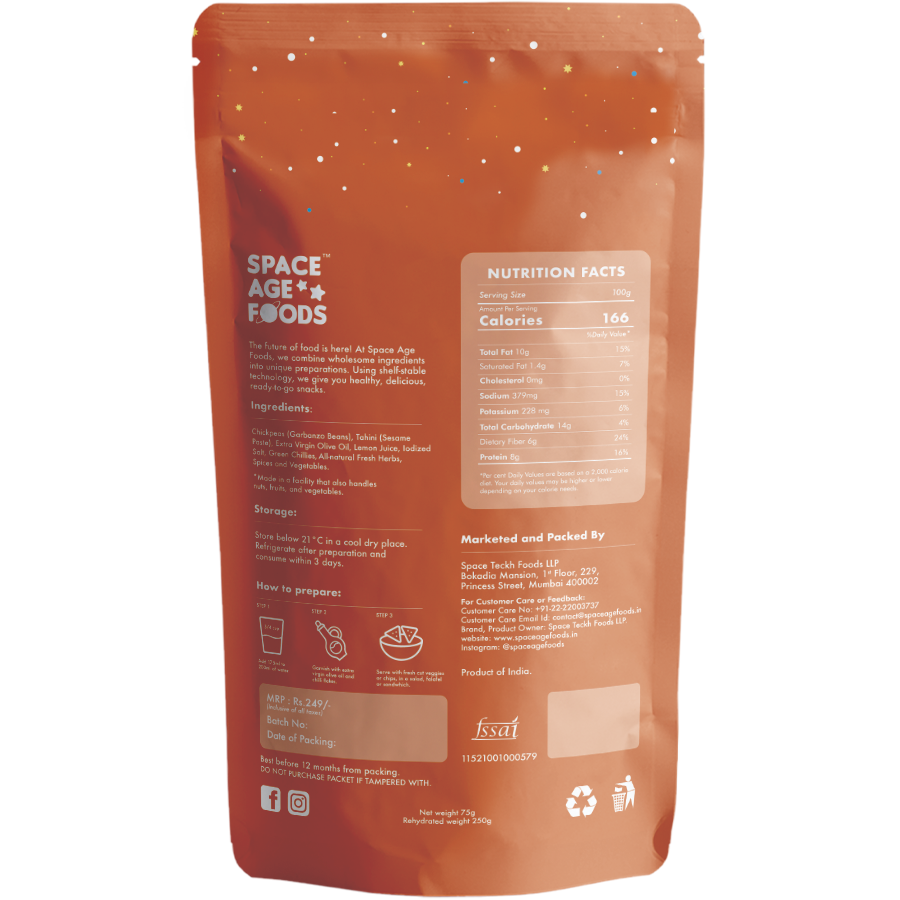 Space Age Foods Peri Peri Hummus
