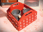 Pine Wood & MDF Lippan Mud & Mirror Work Tray Brick Red