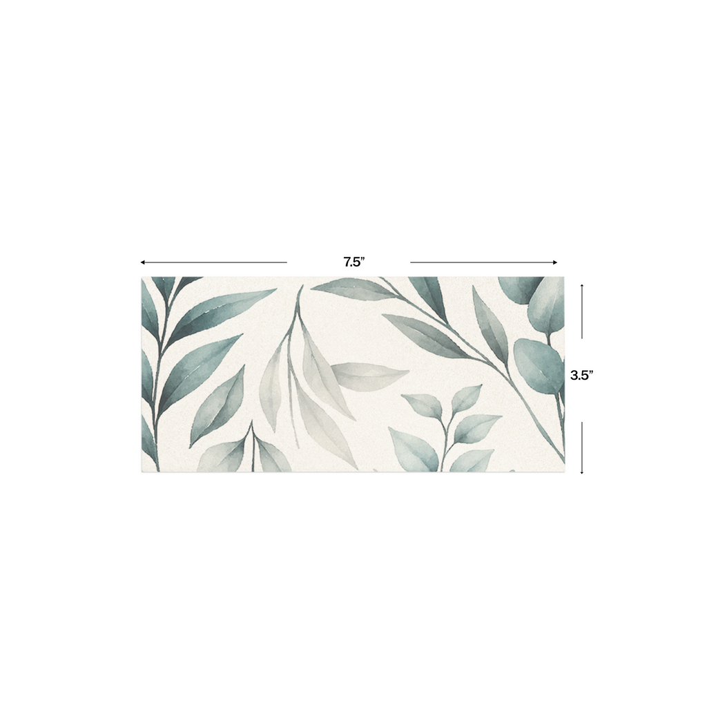 Green Leaves Metallic Money Envelopes (Set of 16)