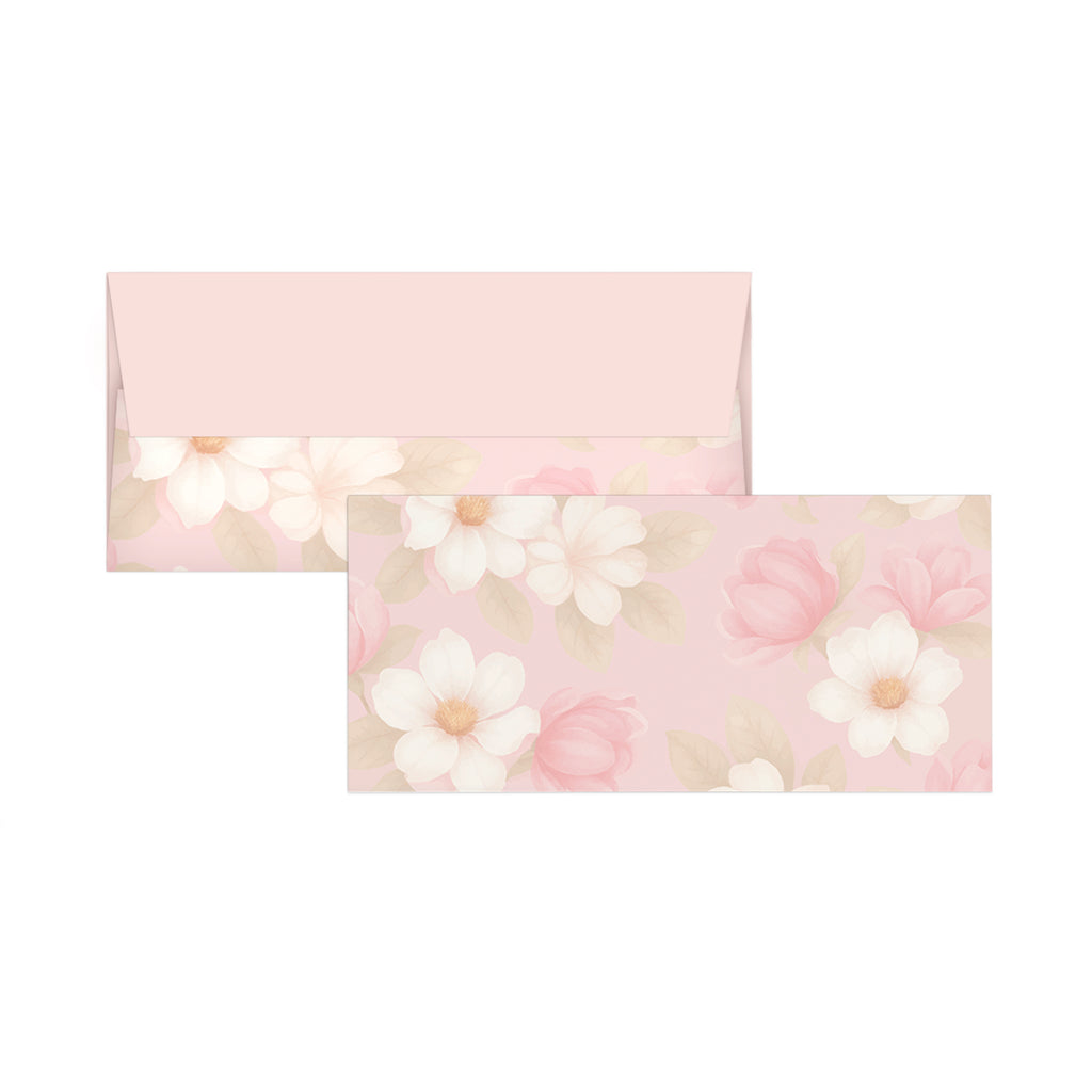 Shades Of Pink Floral Money Envelopes (Set of 16)