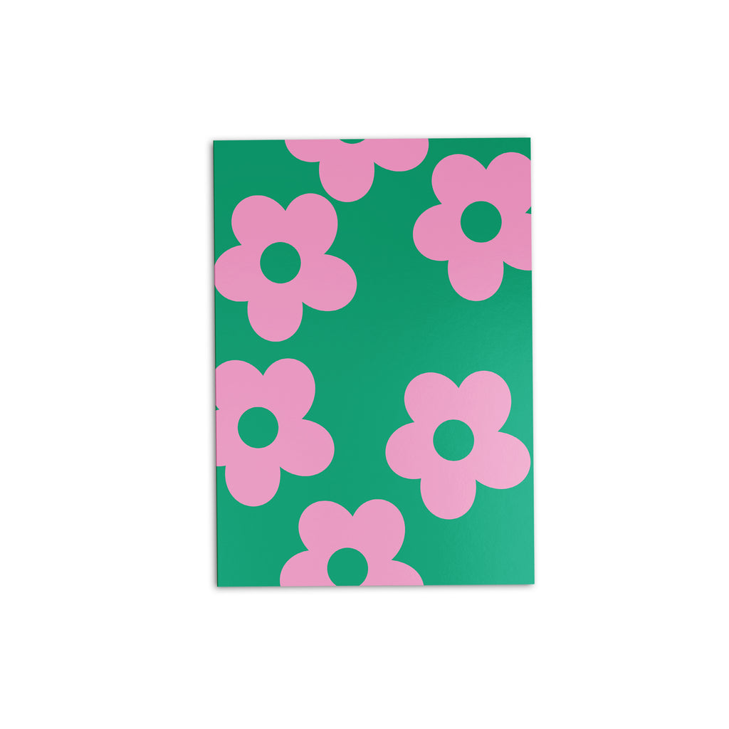Green & Pink Daisy Paper Folder