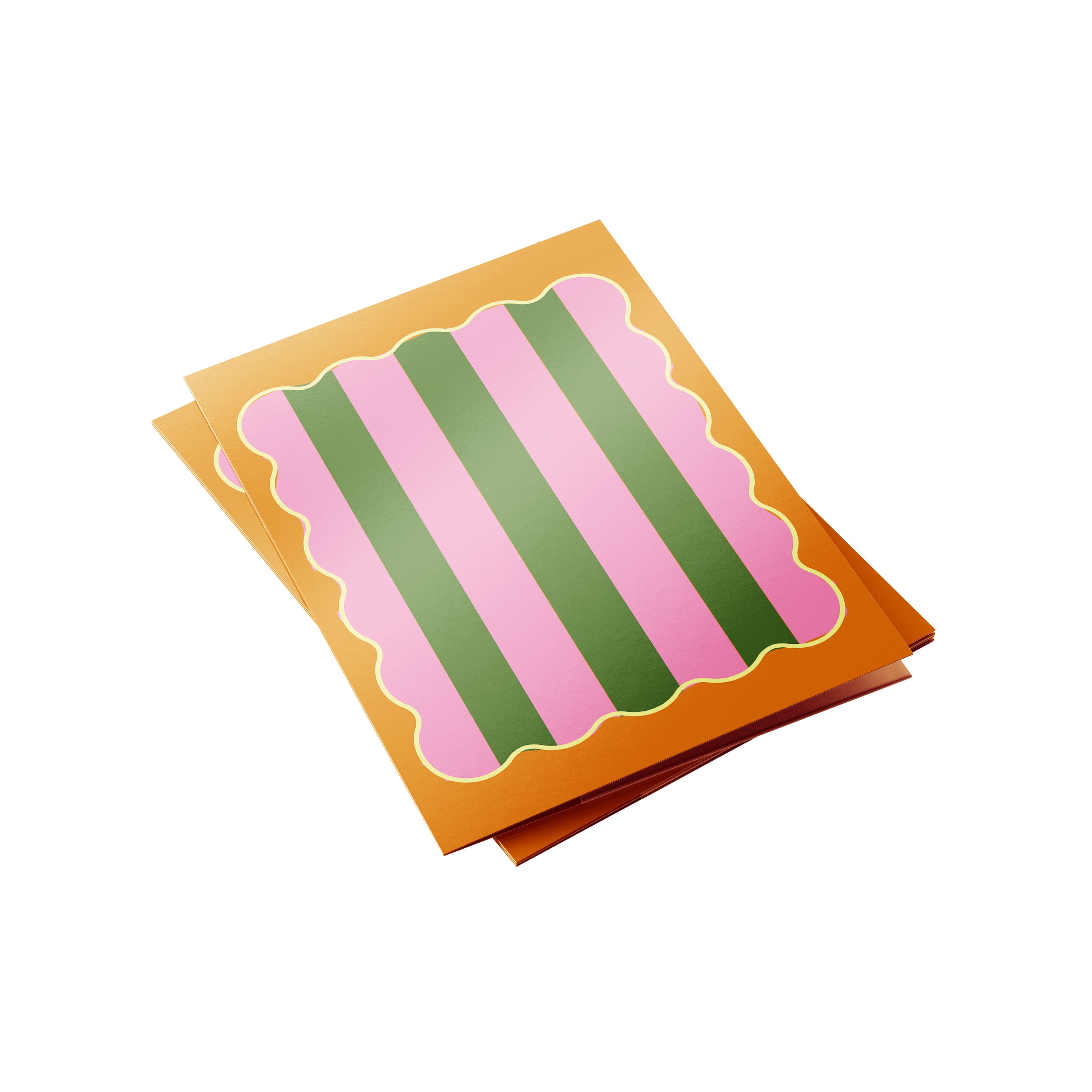 Multi Striped Scallop Paper Folder