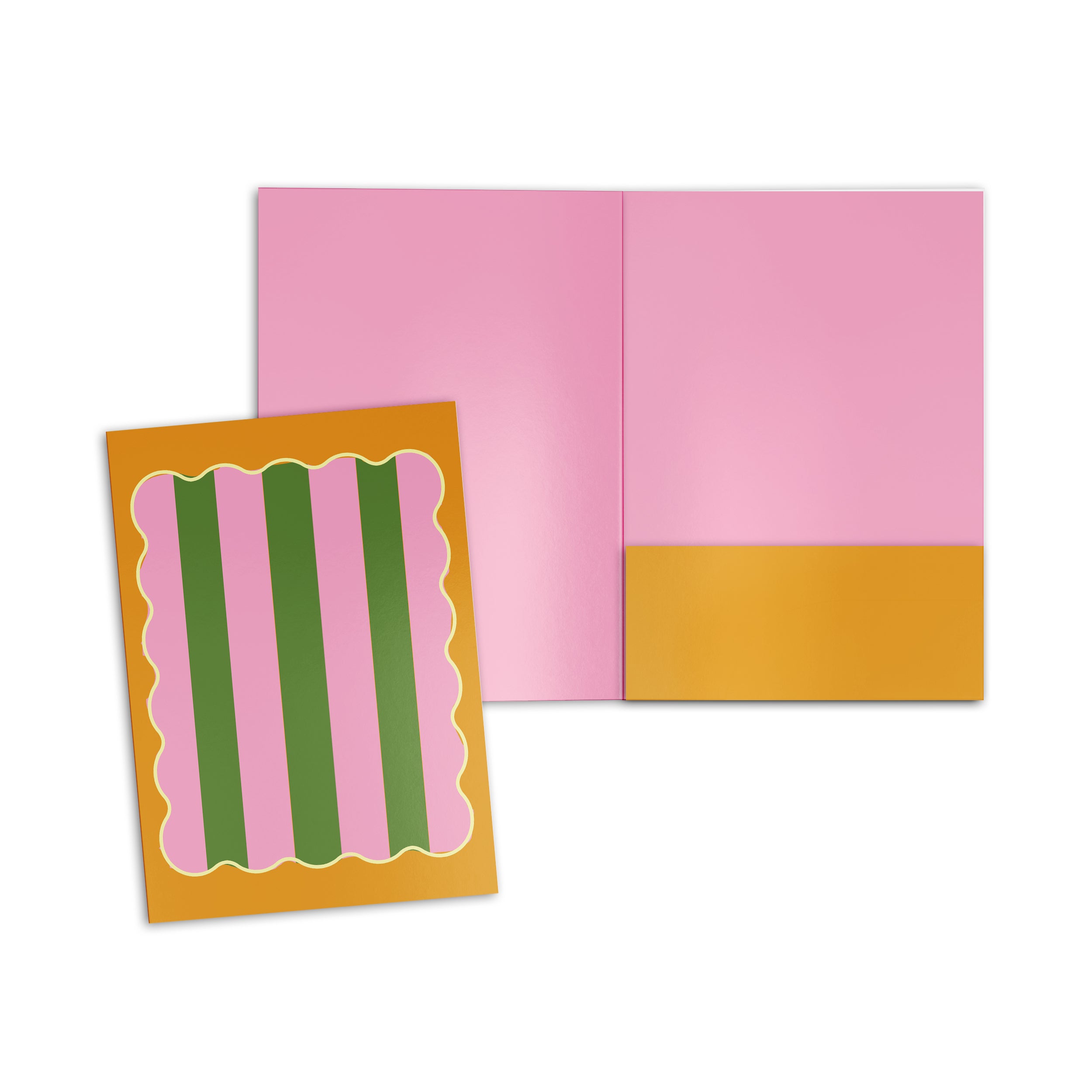 Multi Striped Scallop Paper Folder