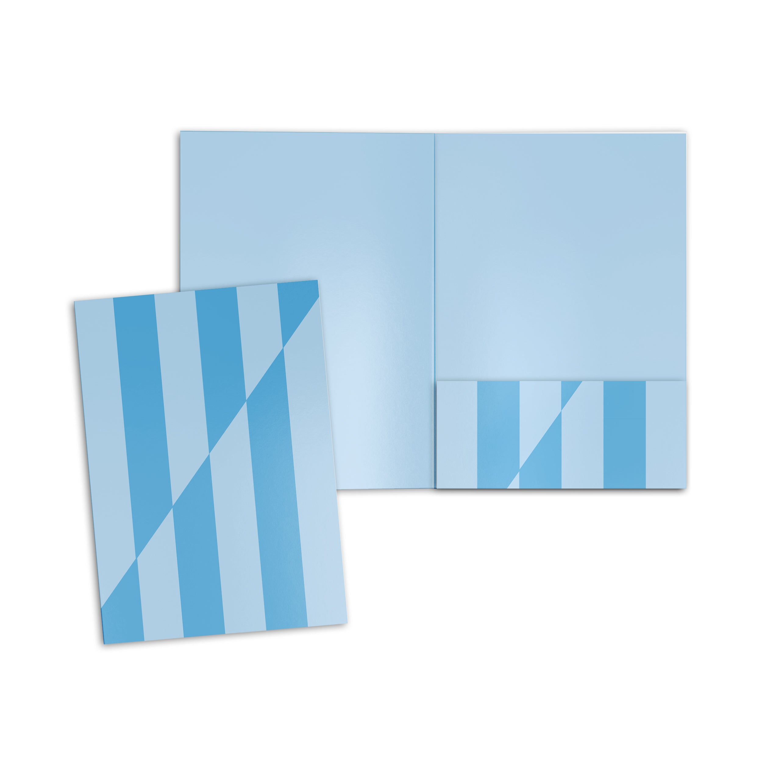 Shades Of Blue Slashed Paper Folder
