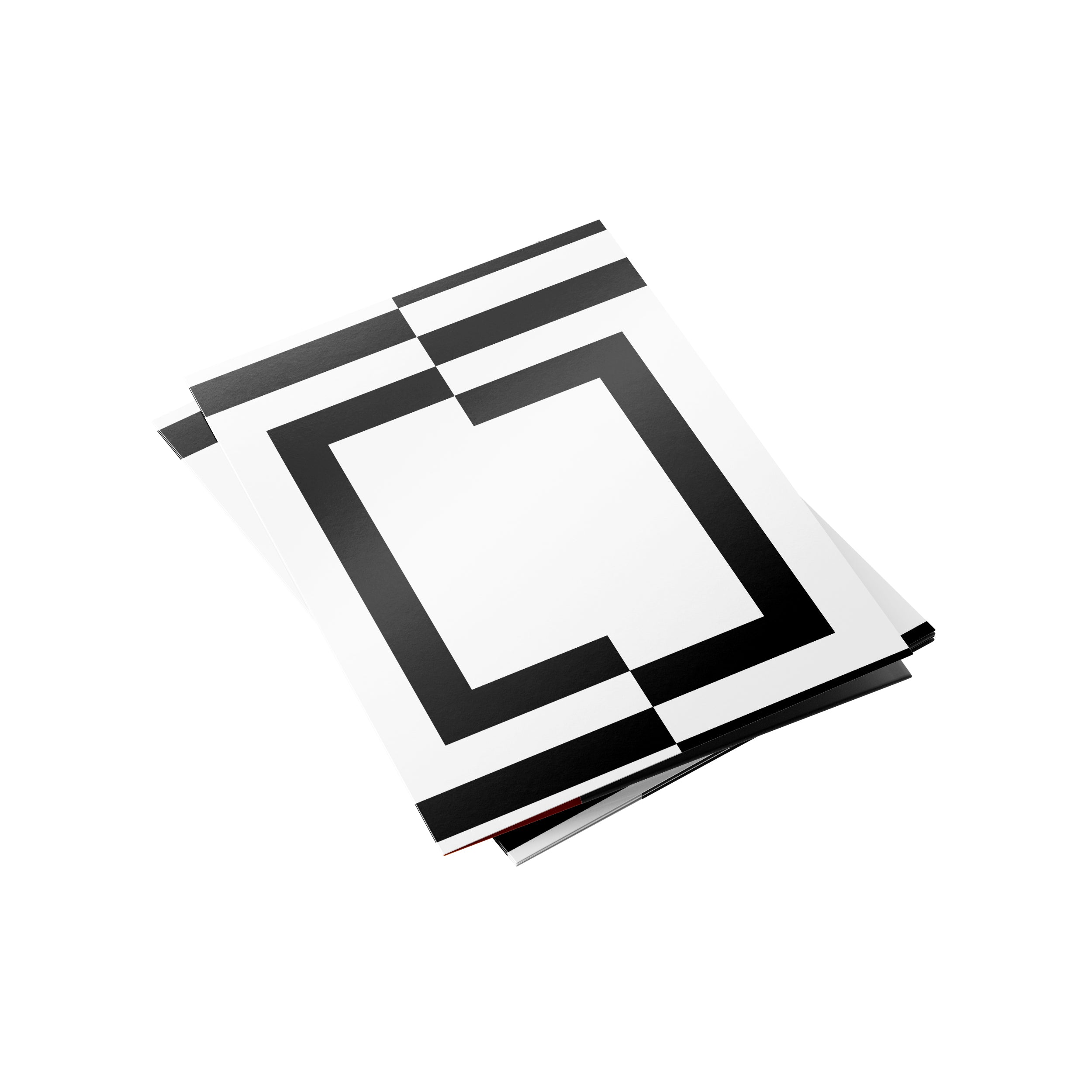 Black & White Lined Paper Folder