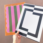 Black & White Lined Paper Folder