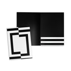 Black & White Lined Paper Folder