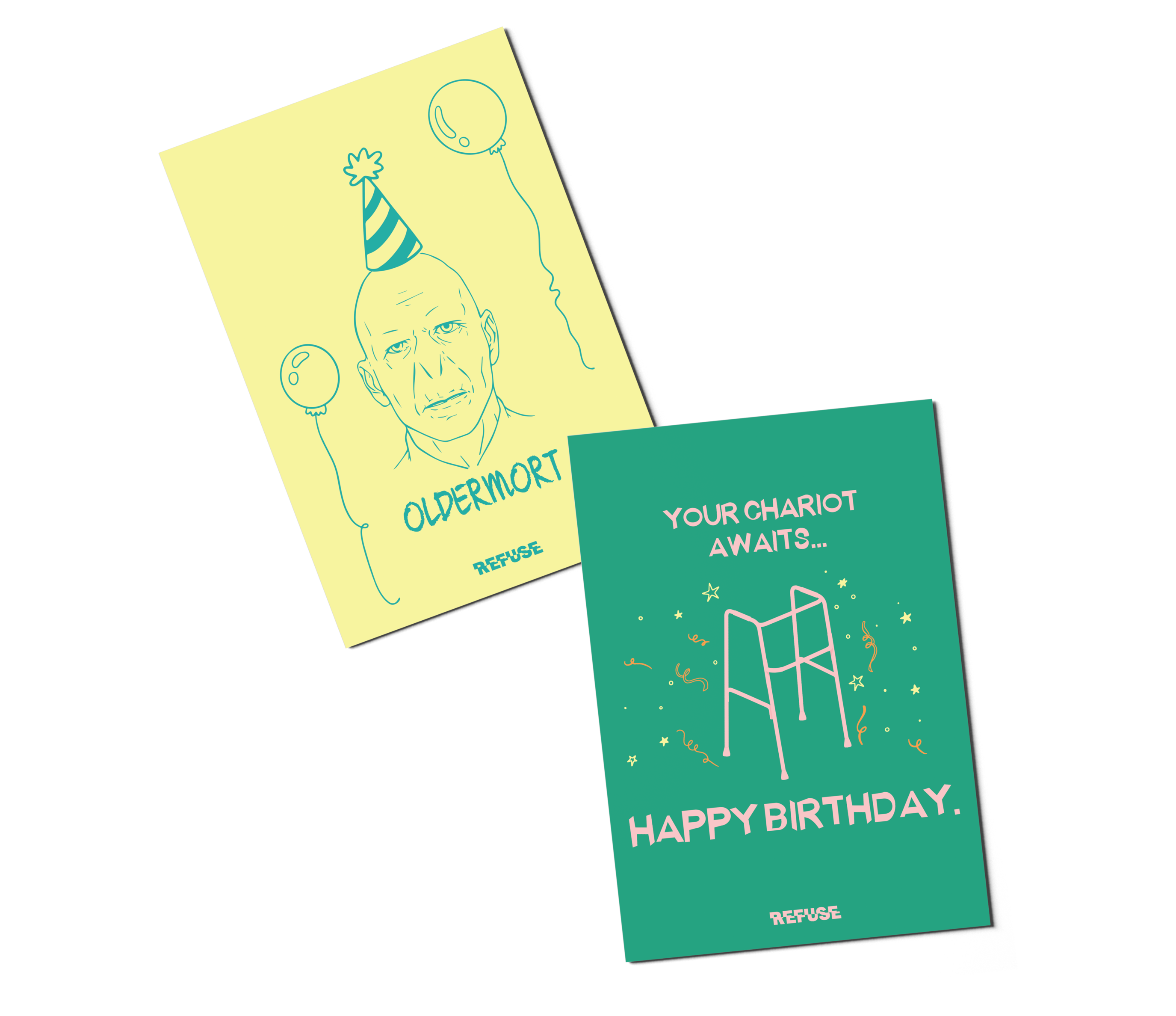 Oldermort Greeting Card