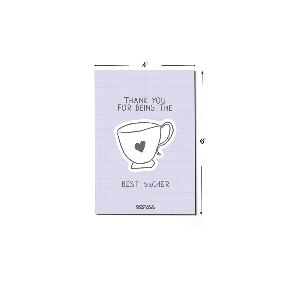Thank You For Being The Best Teacher Greeting Card