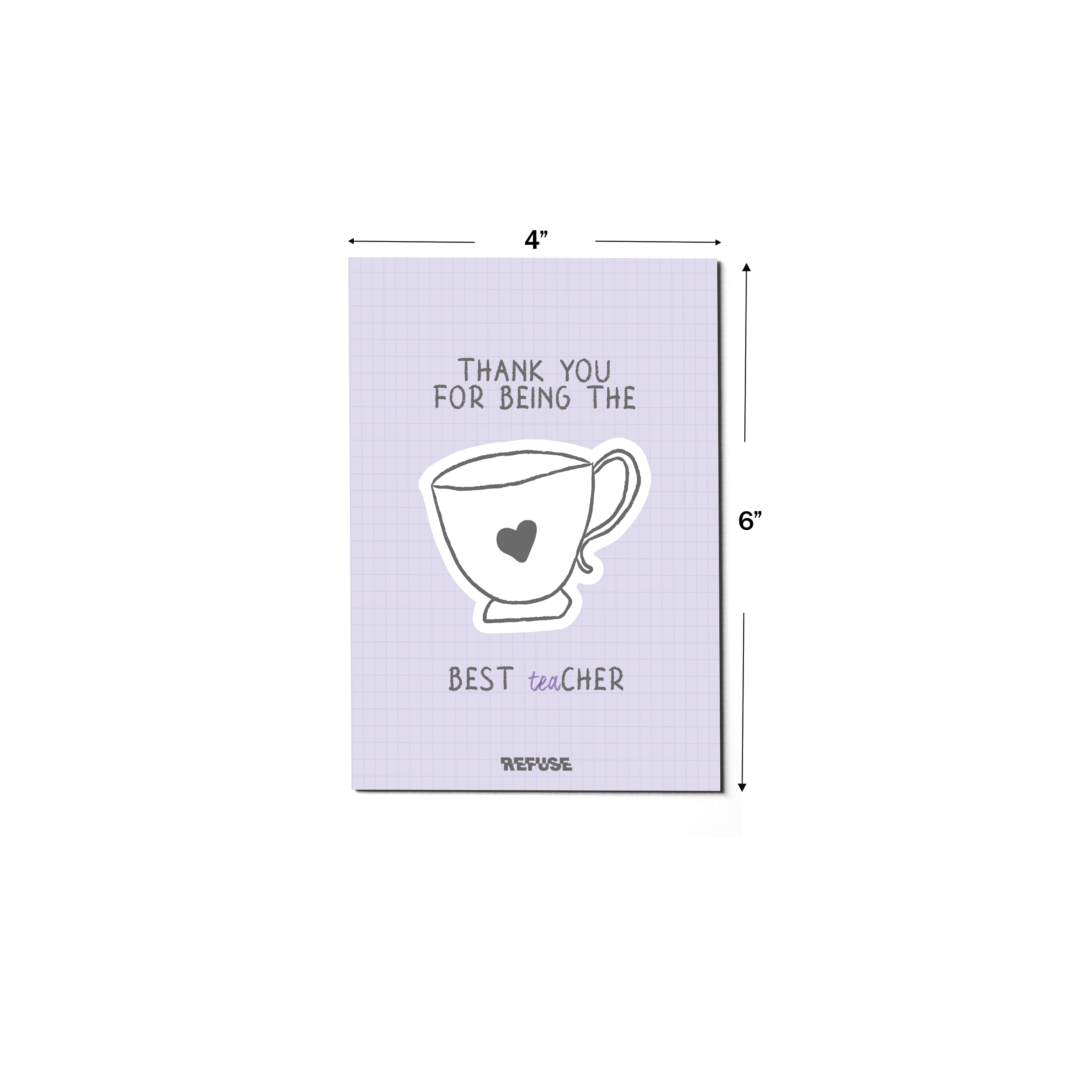 Thank You For Being The Best Teacher Greeting Card