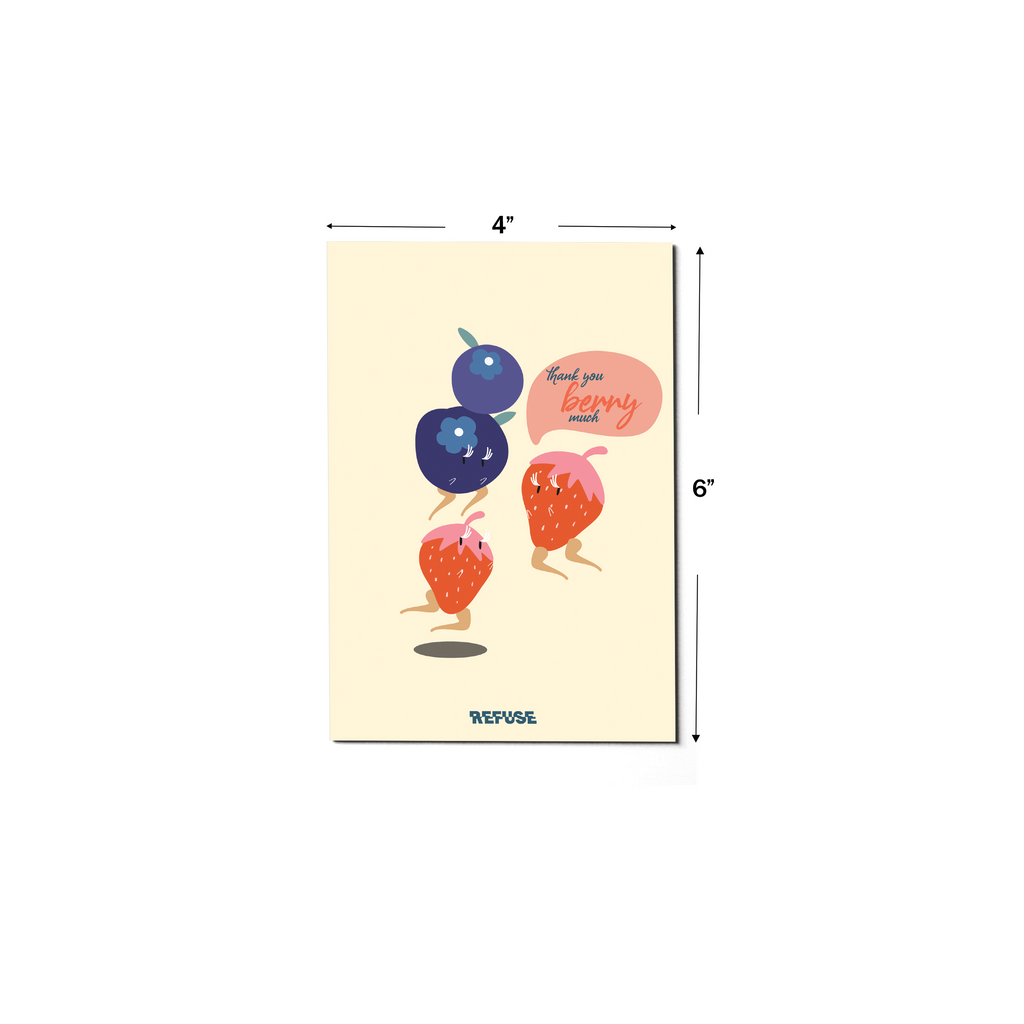 Thank You Berry Much Greeting Card