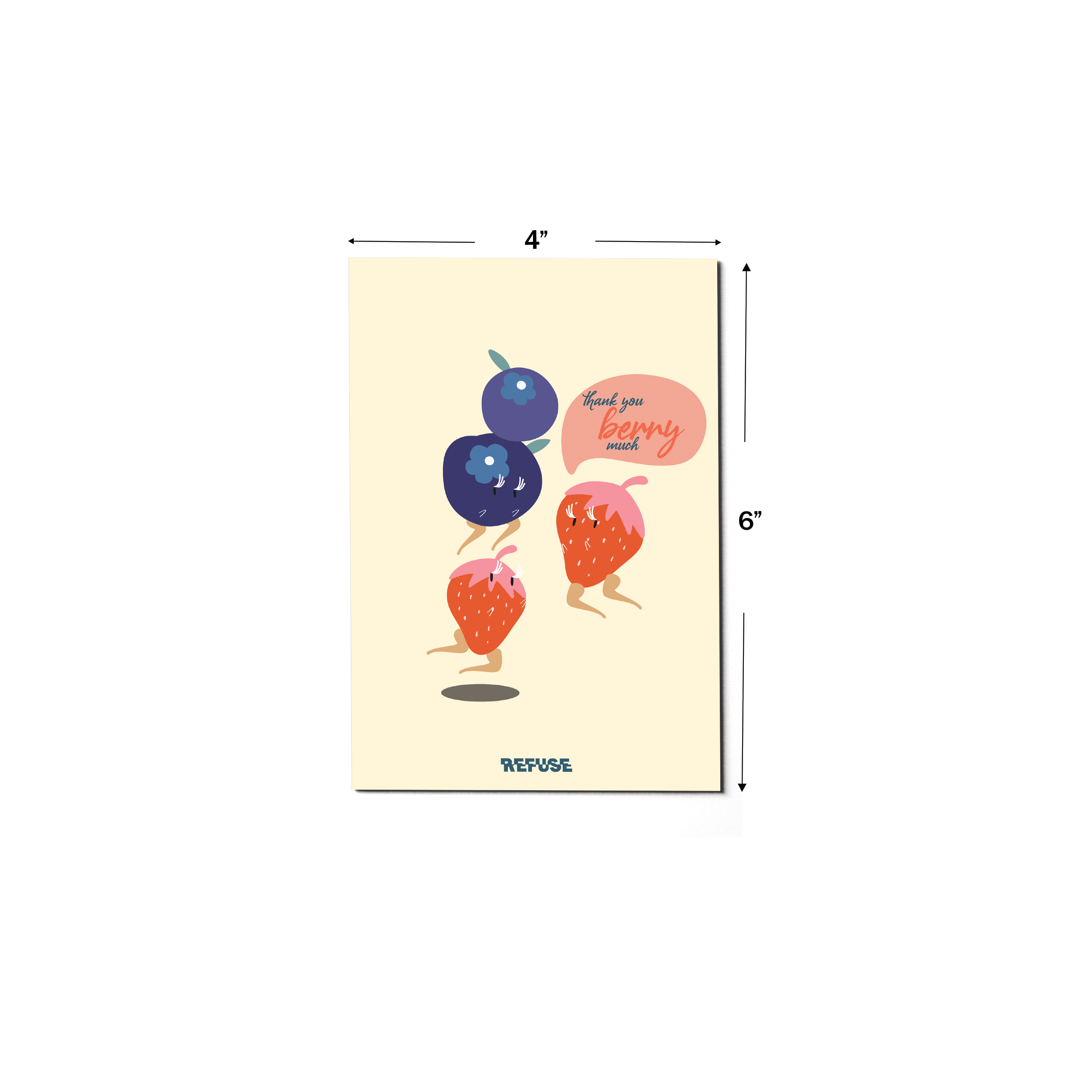 Thank You Berry Much Greeting Card
