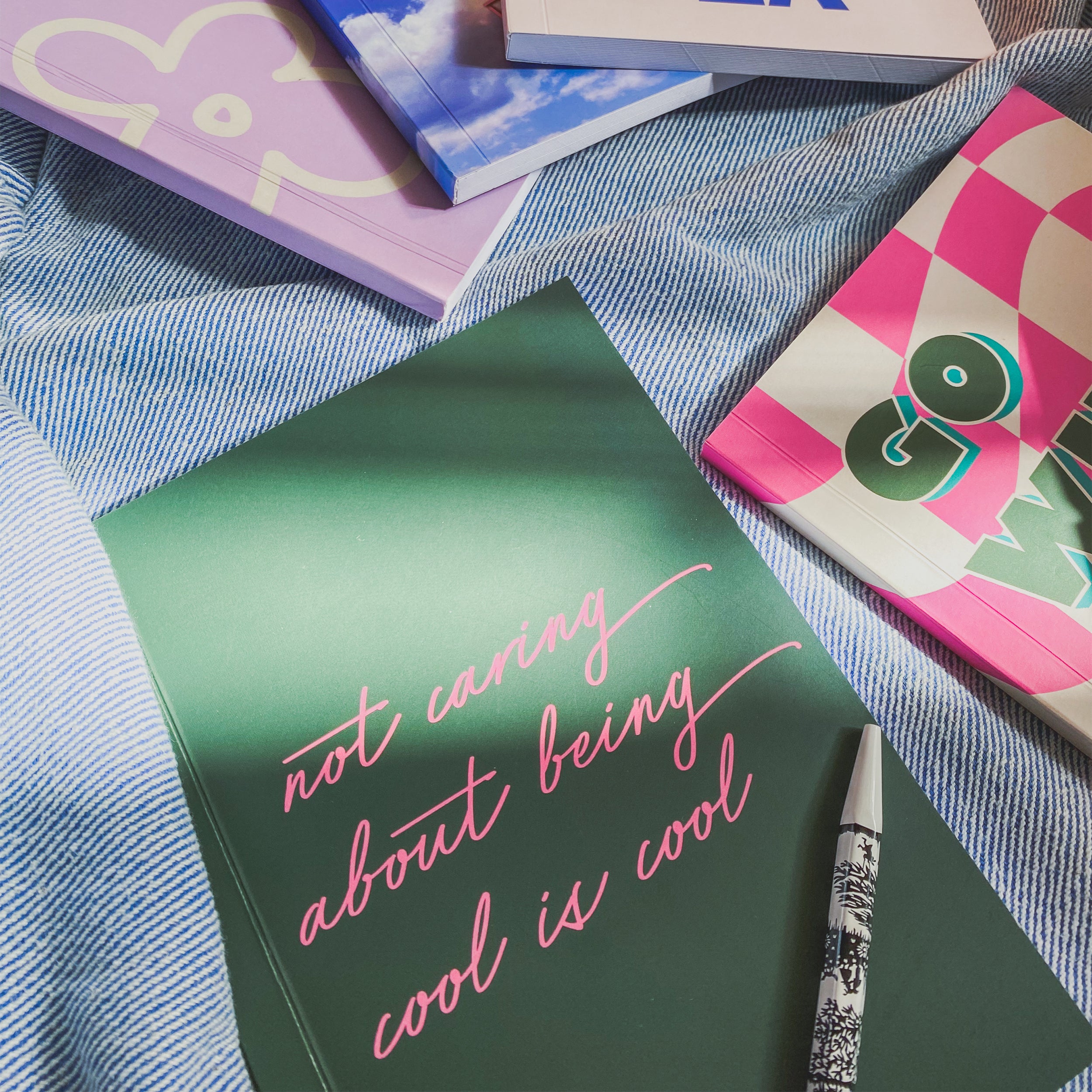 Not Caring About Being Cool Is Cool Notebook