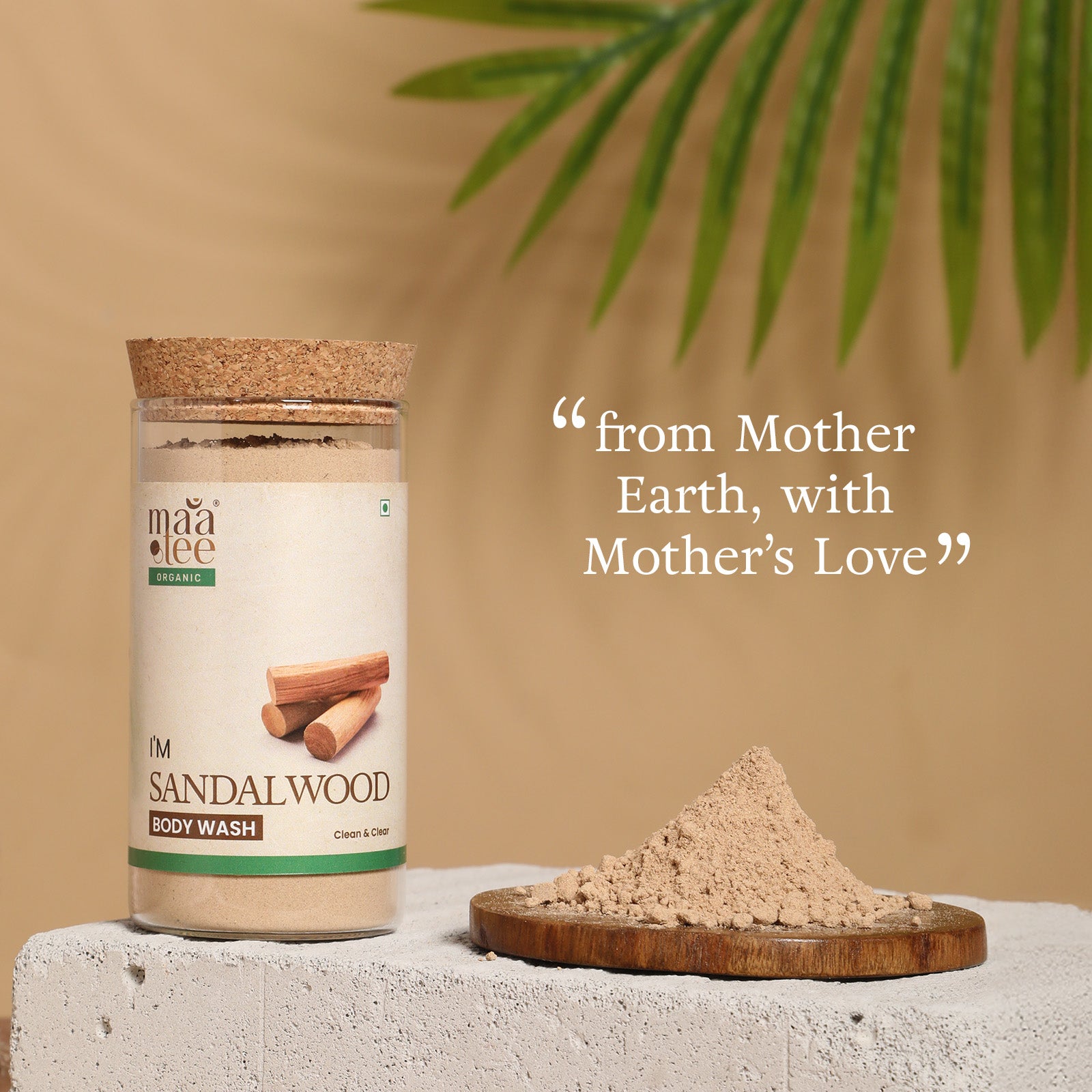 I'm Maatee Organic Sandalwood Body Wash Powder 
Deep Cleansing with Hibiscus + Lotus