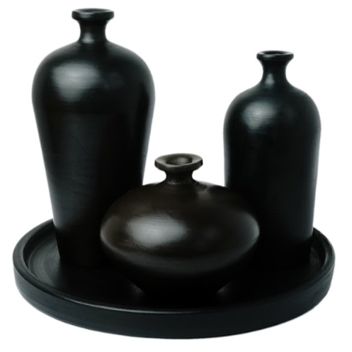 Burnished Auroral Vase Set
