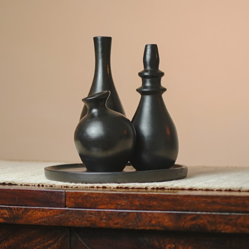 Inky Boho Vase Set