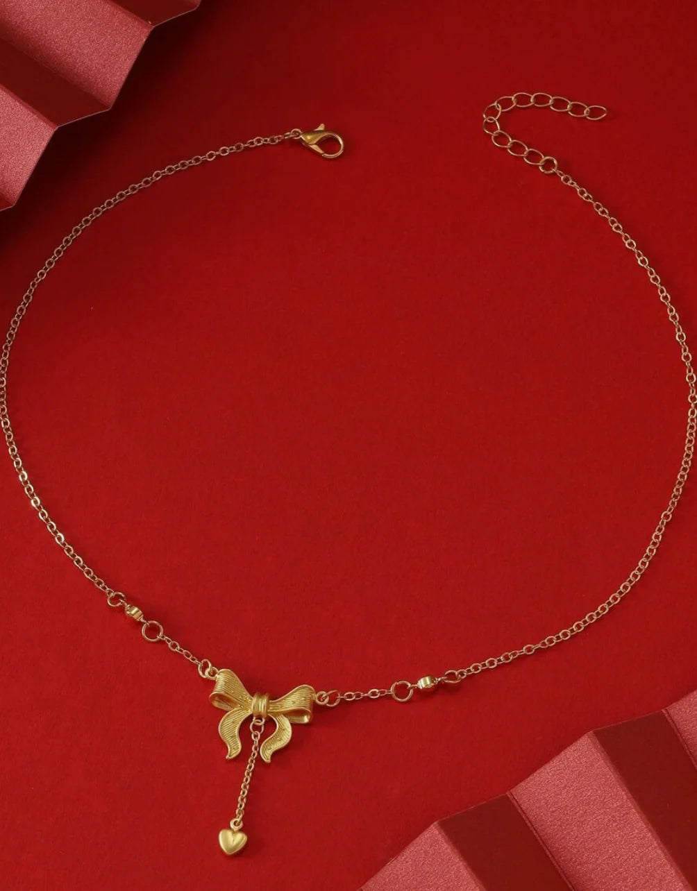 Bow & Heart Necklace