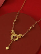 Bow & Heart Necklace
