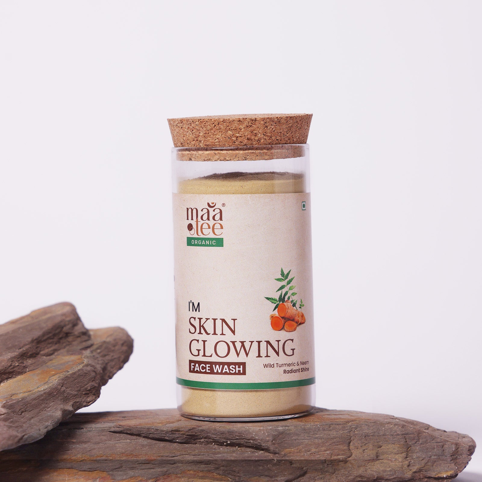 I'm Maatee Organic Skin Glowing Face Wash Powder 
Radiant Shine & Shield Pollution with Wild Turmeric + Neem