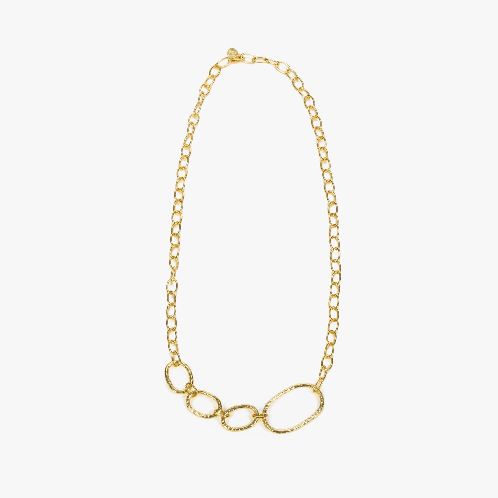 Trunk Long Necklace - Gold Tone