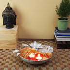 Amaya Decors Gold & White urli Bowl | Gold & White | Iron with Powder Coating