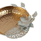Amaya Decors Gold & White urli Bowl | Gold & White | Iron with Powder Coating
